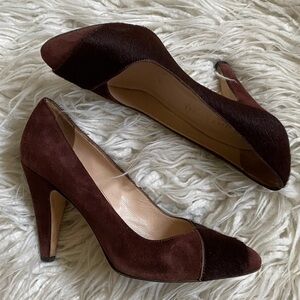 Loeffler Randall Grace Suede Pony Hair Heels